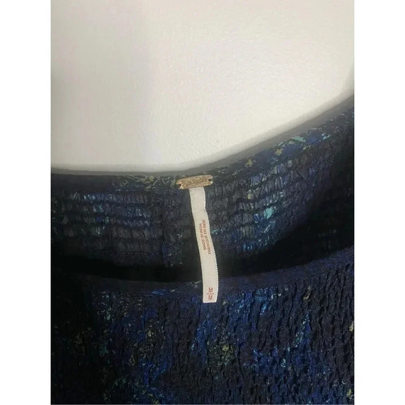 Free People Smocked Square Neck Top Size Medium - Picture 3 of 6